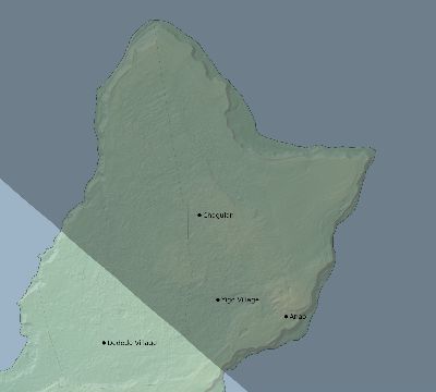 Map of the eclipse path across Guam on 09/22/1596