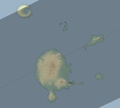Map of the eclipse path across Vanuatu on 01/16/1600