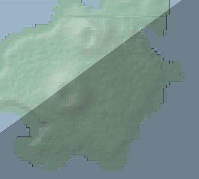 Map of the eclipse path across São Tomé and Príncipe on 01/04/1601