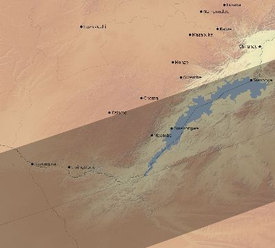 Map of the eclipse path across Zambia on 04/29/1604