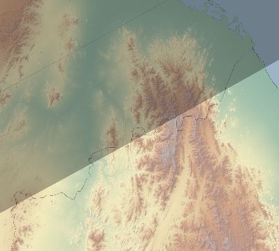 Map of the eclipse path across Eritrea on 02/26/1607