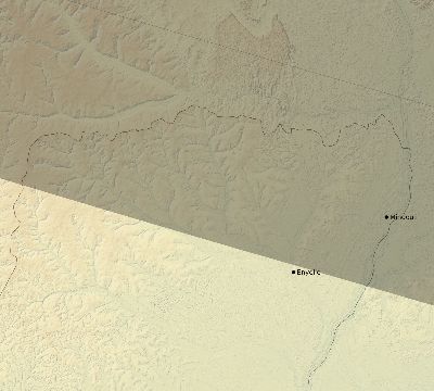 Map of the eclipse path across Republic of the Congo on 08/10/1608