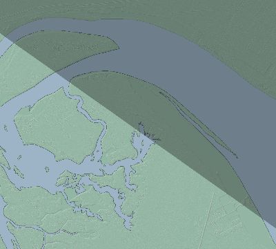 Map of the eclipse path across Kuwait on 12/15/1610