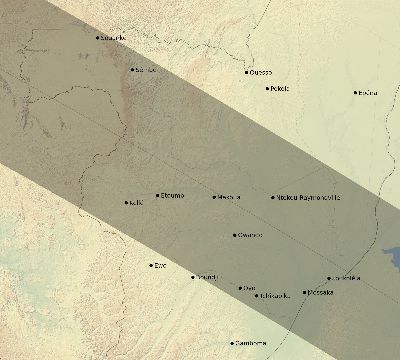 Map of the eclipse path across Republic of the Congo on 12/04/1611