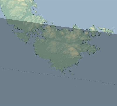 Map of the eclipse path across Canada on 10/03/1614