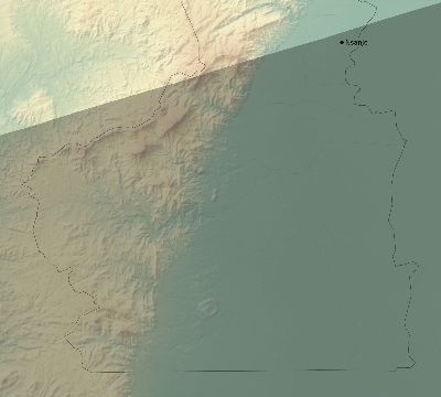 Map of the eclipse path across Malawi on 03/29/1615