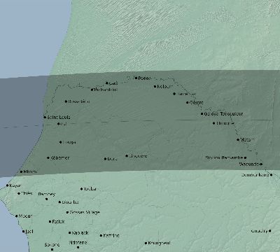 Map of the eclipse path across Senegal on 05/10/1622