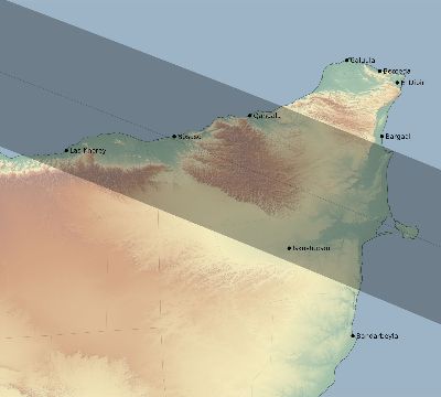 Map of the eclipse path across Somalia on 11/03/1622