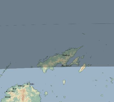 Map of the eclipse path across Fiji on 09/01/1625