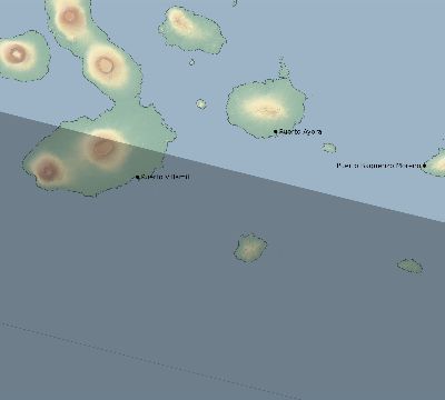 Map of the eclipse path across Ecuador on 08/21/1626