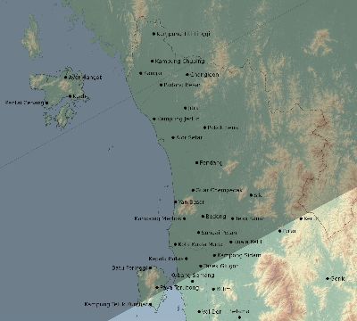 Map of the eclipse path across Malaysia on 06/21/1629