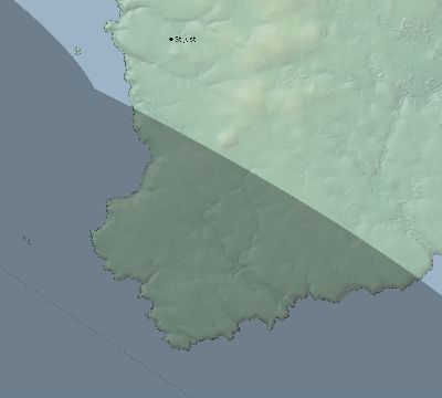 Map of the eclipse path across United Kingdom on 06/10/1630
