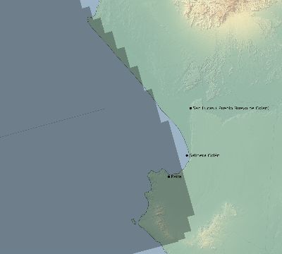 Map of the eclipse path across Peru on 02/06/1636