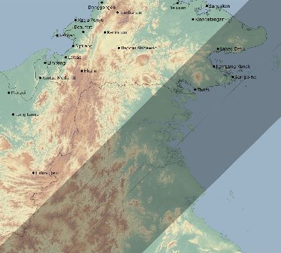 Map of the eclipse path across Malaysia on 01/26/1637