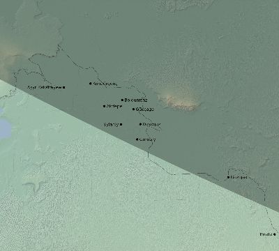 Map of the eclipse path across Turkmenistan on 01/15/1638