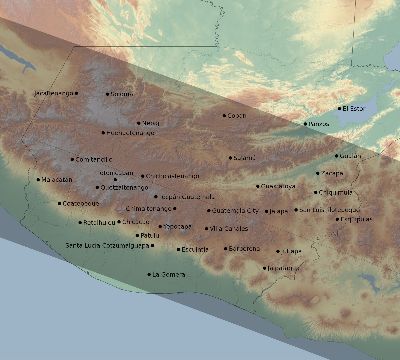 Map of the eclipse path across Guatemala on 05/20/1640