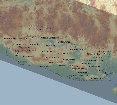 Map of the eclipse path across El Salvador on 05/20/1640