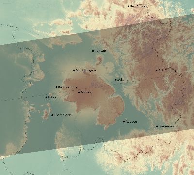 Map of the eclipse path across Laos on 03/20/1643