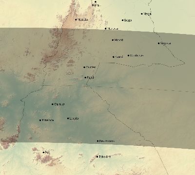 Map of the eclipse path across Cameroon on 07/02/1647
