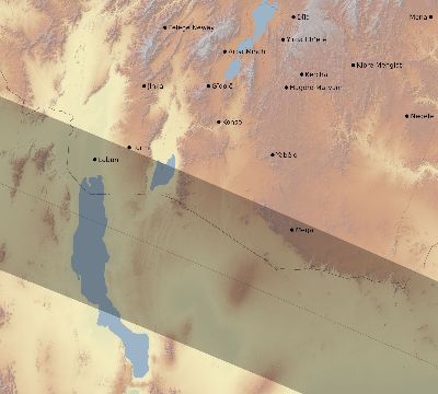 Map of the eclipse path across Ethiopia on 07/02/1647