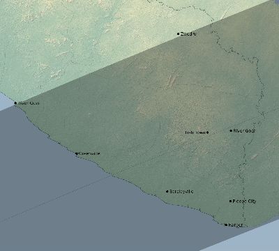 Map of the eclipse path across Liberia on 07/02/1647