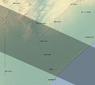 Map of the eclipse path across Somalia on 07/02/1647