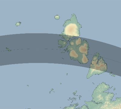 Map of the eclipse path across Russia on 04/08/1652