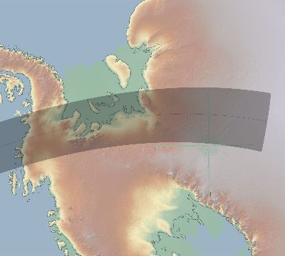 Map of the eclipse path across Antarctica on 10/02/1652