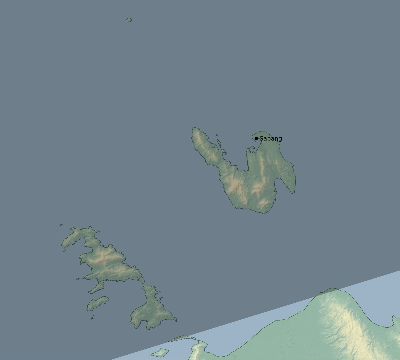 Map of the eclipse path across Indonesia on 08/02/1655
