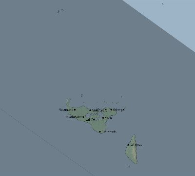 Map of the eclipse path across Tonga on 08/02/1655