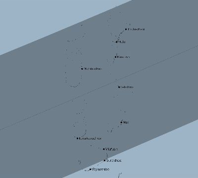 Map of the eclipse path across Maldives on 06/01/1658