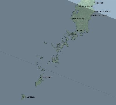 Map of the eclipse path across Palau on 11/24/1658