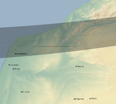 Map of the eclipse path across Western Sahara on 11/14/1659