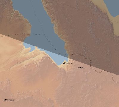 Map of the eclipse path across Zambia on 09/12/1662