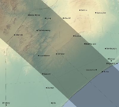 Map of the eclipse path across Somalia on 08/12/1673