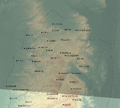 Map of the eclipse path across Palestine on 06/11/1676