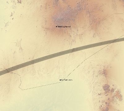 Map of the eclipse path across Algeria on 05/11/1687