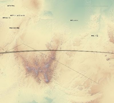 Map of the eclipse path across Libya on 05/11/1687