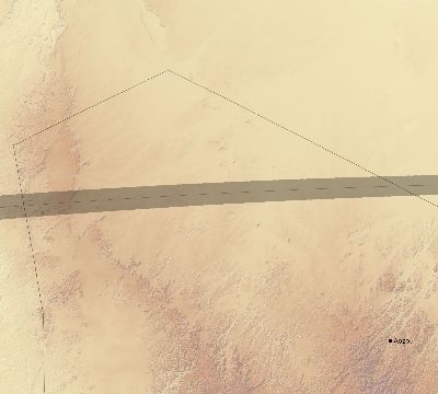 Map of the eclipse path across Chad on 05/11/1687