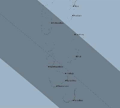 Map of the eclipse path across Maldives on 11/05/1687