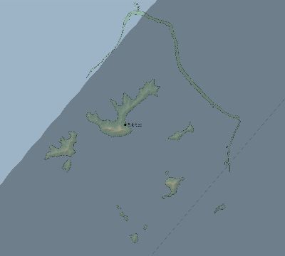 Map of the eclipse path across French Polynesia on 03/10/1690