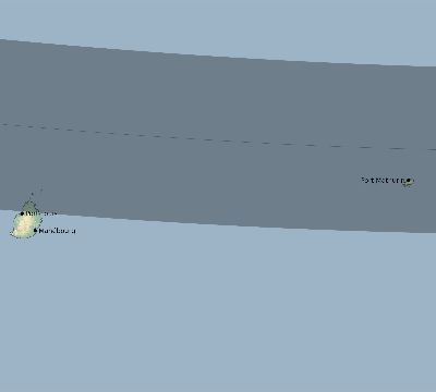 Map of the eclipse path across Mauritius on 02/28/1691