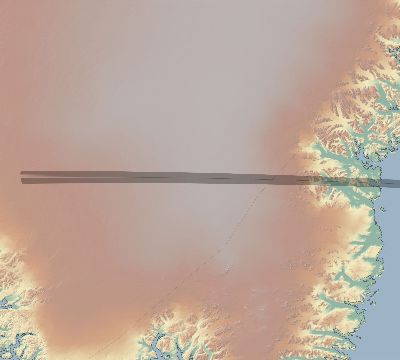 Map of the eclipse path across Greenland on 09/23/1699