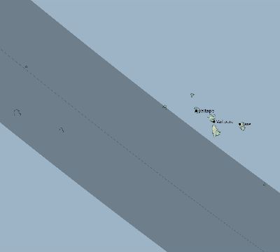 Map of the eclipse path across French Polynesia on 11/27/1723