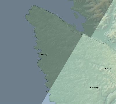 Map of the eclipse path across Croatia on 05/22/1724