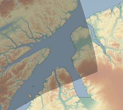 Map of the eclipse path across Greenland on 03/10/1728