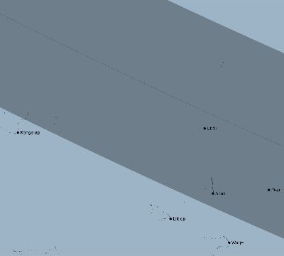 Map of the eclipse path across Marshall Islands on 07/15/1730
