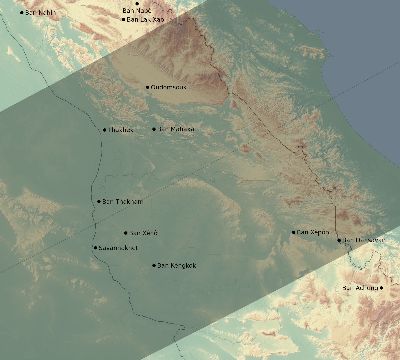 Map of the eclipse path across Laos on 06/03/1742