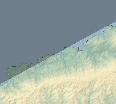 Map of the eclipse path across Trinidad and Tobago on 01/18/1749