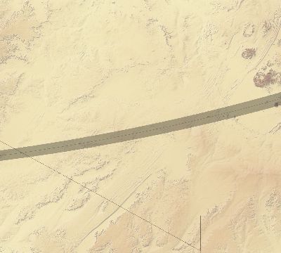Map of the eclipse path across Libya on 01/08/1750